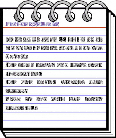 Elzevier Regular animated font preview Elzevier Regular animated font preview