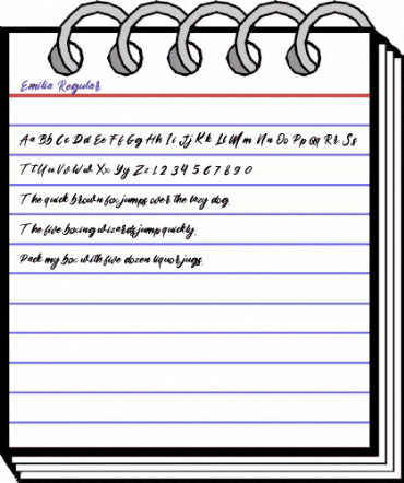 Emilia Regular animated font preview Emilia Regular animated font preview