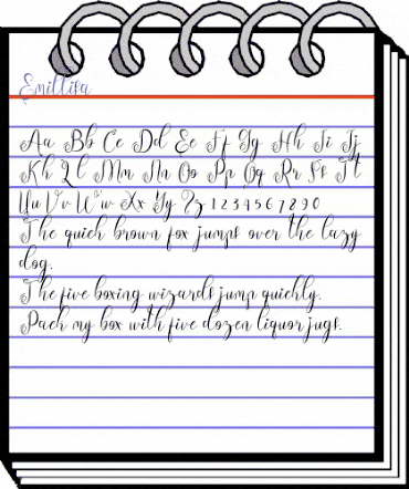 Emillisa Regular animated font preview Emillisa Regular animated font preview