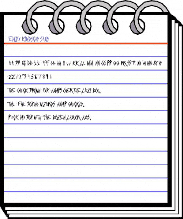 Emily Kindschy Sans Emily Kindschy Sans animated font preview