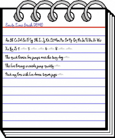 Emily Lime Brush Demo Regular animated font preview