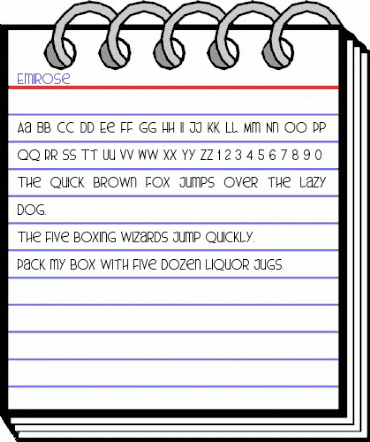 Emirose Regular animated font preview