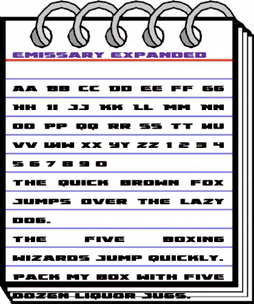 Emissary Expanded Expanded animated font preview