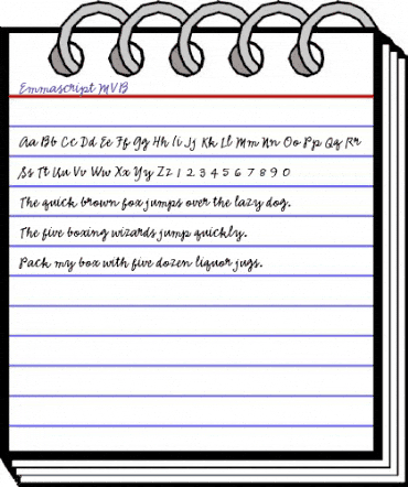 Emmascript MVB Italic animated font preview Emmascript MVB Italic animated font preview