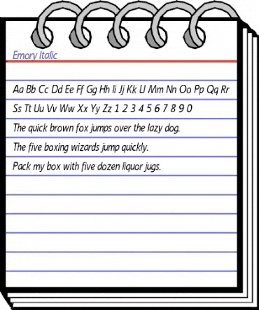 Emory Italic animated font preview Emory Italic animated font preview