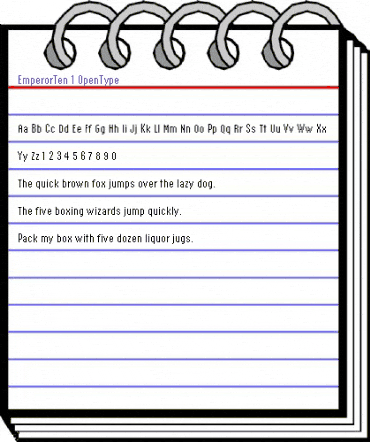 EmperorTen Regular animated font preview EmperorTen Regular animated font preview