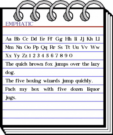 EMPHATIC Regular animated font preview EMPHATIC Regular animated font preview