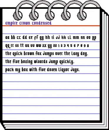 Empire Crown Condensed Condensed animated font preview Empire Crown Condensed Condensed animated font preview