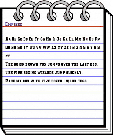 Empirez Regular animated font preview Empirez Regular animated font preview