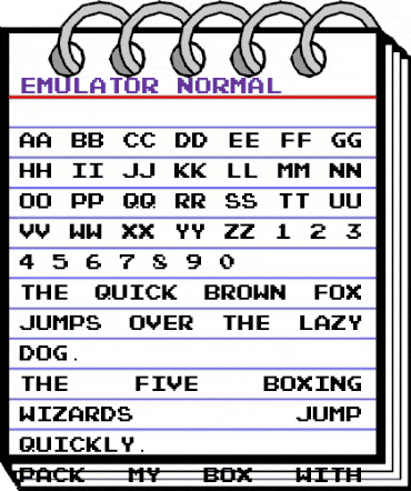 Emulator Normal animated font preview
