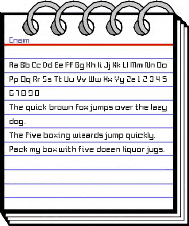 Enam Regular animated font preview Enam Regular animated font preview