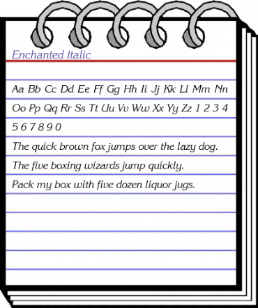 Enchanted Italic animated font preview Enchanted Italic animated font preview