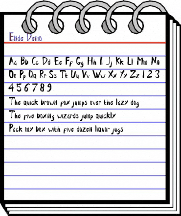 Ende Demo Regular animated font preview