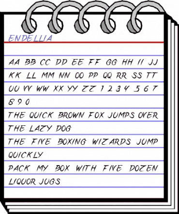 ENDELLIA Regular animated font preview ENDELLIA Regular animated font preview