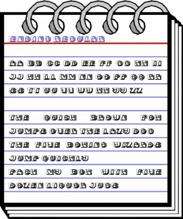 Ending Regular animated font preview Ending Regular animated font preview