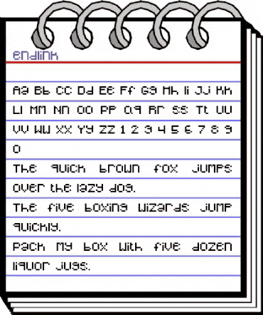 endlink Regular animated font preview