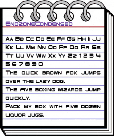 EndzoneCondensed Regular animated font preview EndzoneCondensed Regular animated font preview