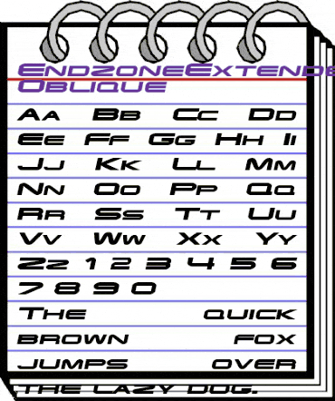 EndzoneExtended Oblique animated font preview EndzoneExtended Oblique animated font preview