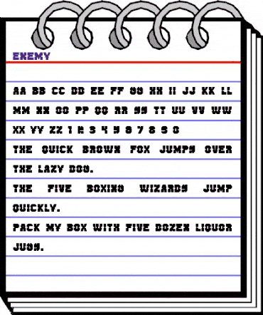 Enemy Regular animated font preview Enemy Regular animated font preview