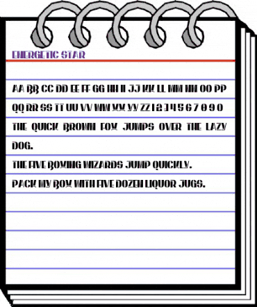 Energetic Star Regular animated font preview Energetic Star Regular animated font preview