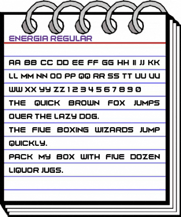 Energia Regular animated font preview Energia Regular animated font preview