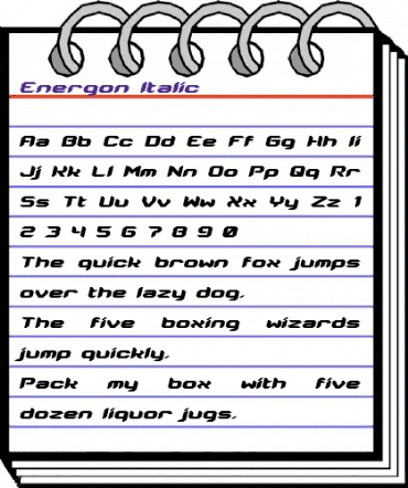 Energon Italic animated font preview Energon Italic animated font preview