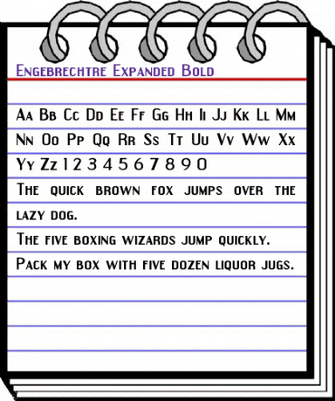 Engebrechtre Expanded Bold animated font preview Engebrechtre Expanded Bold animated font preview