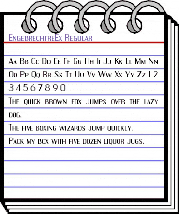 Engebrechtre Expanded animated font preview Engebrechtre Expanded animated font preview