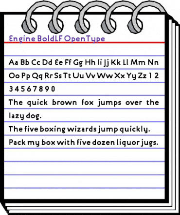 Engine BoldLF animated font preview