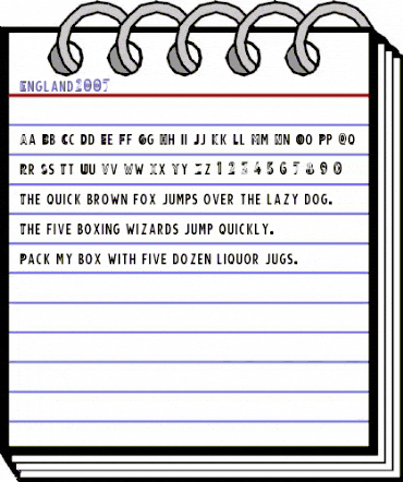 England2007 Regular animated font preview England2007 Regular animated font preview