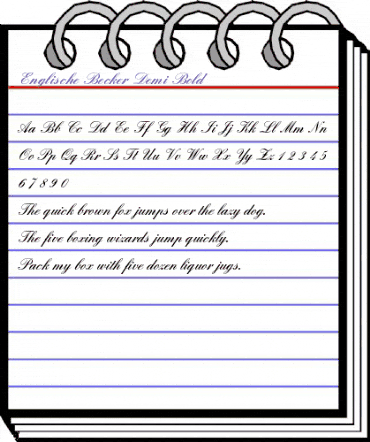 Englische Becker Demi Bold Regular animated font preview Englische Becker Demi Bold Regular animated font preview