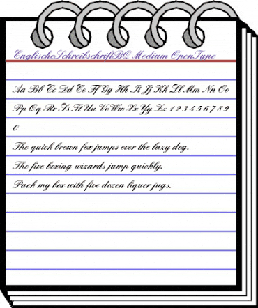 Englische Schreibschrift BQ Regular animated font preview Englische Schreibschrift BQ Regular animated font preview
