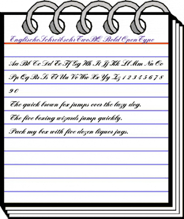 Englische Schreibschrift 2 BQ Regular animated font preview