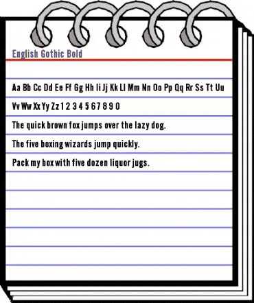 English Gothic Bold animated font preview English Gothic Bold animated font preview