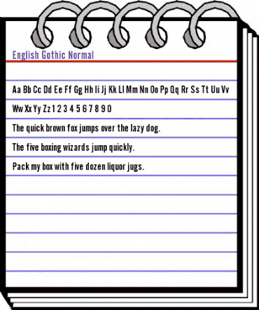 English Gothic Normal animated font preview English Gothic Normal animated font preview
