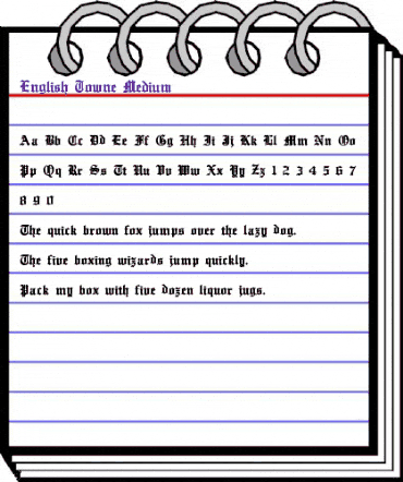 English Towne Regular animated font preview English Towne Regular animated font preview