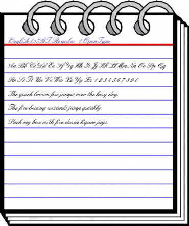 English 157 Regular animated font preview English 157 Regular animated font preview