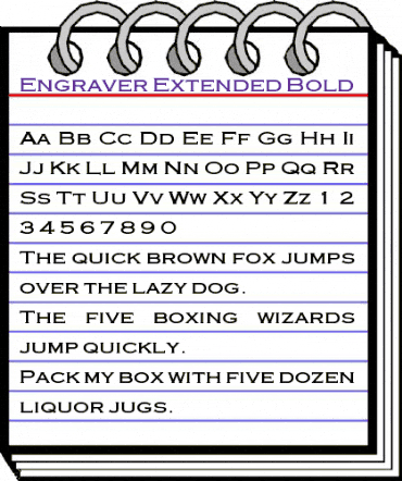 Engraver-Extended Bold animated font preview