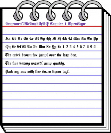 Engravers Old English BQ Regular animated font preview