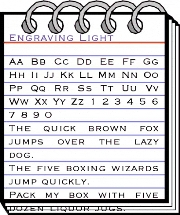 Engraving Regular animated font preview