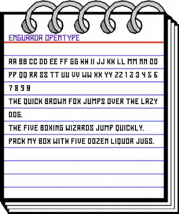 Enguarda Regular animated font preview Enguarda Regular animated font preview