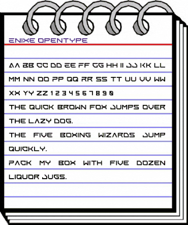 Enixe Regular animated font preview