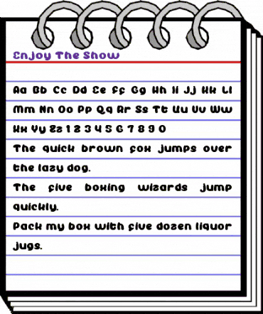 Enjoy The Show Regular animated font preview Enjoy The Show Regular animated font preview