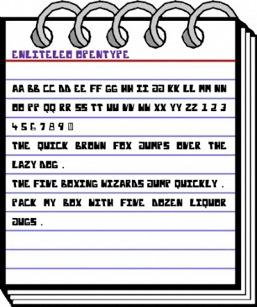 Enliteleo Regular animated font preview