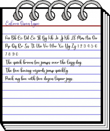 Enlova Regular animated font preview Enlova Regular animated font preview