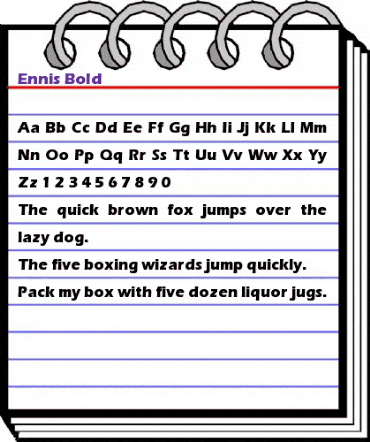 Ennis Bold animated font preview Ennis Bold animated font preview