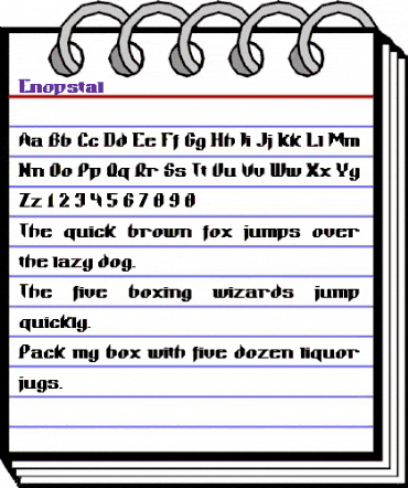 Enopstal Medium animated font preview