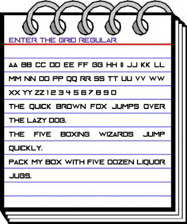 Enter The Grid Regular animated font preview Enter The Grid Regular animated font preview