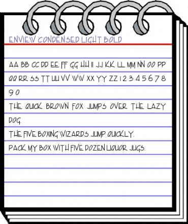 Enview Condensed Light Bold animated font preview Enview Condensed Light Bold animated font preview