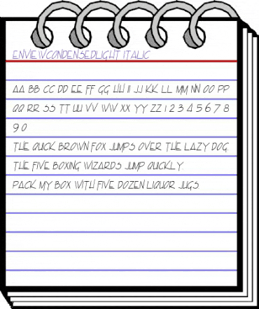 EnviewCondensedLight Italic animated font preview EnviewCondensedLight Italic animated font preview